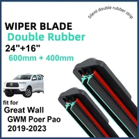 Limpiaparabrisas de coche para Great Wall GWM Poer Pao 2019-2023 24 ""+ 16"" limpiaparabrisas delantero trasero cepillos cortador accesorios 2021 2022 2023