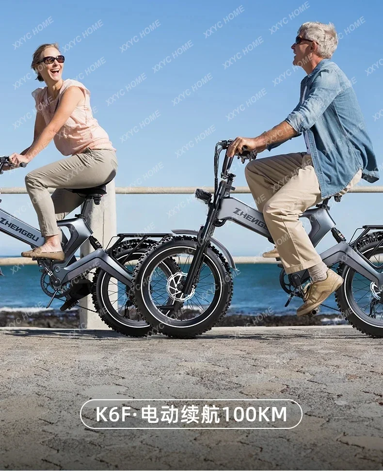 New National Standard Folding Electric Vehicle Adult Torque Sensing Electric Power Mountain Bike