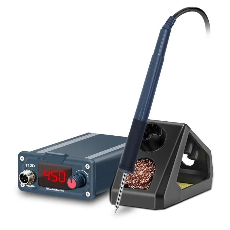 Stable T12 Soldering Iron Station 1.3inch LCD Screen Multi-function Portable Bga Rework Station With Soldering Tips 11