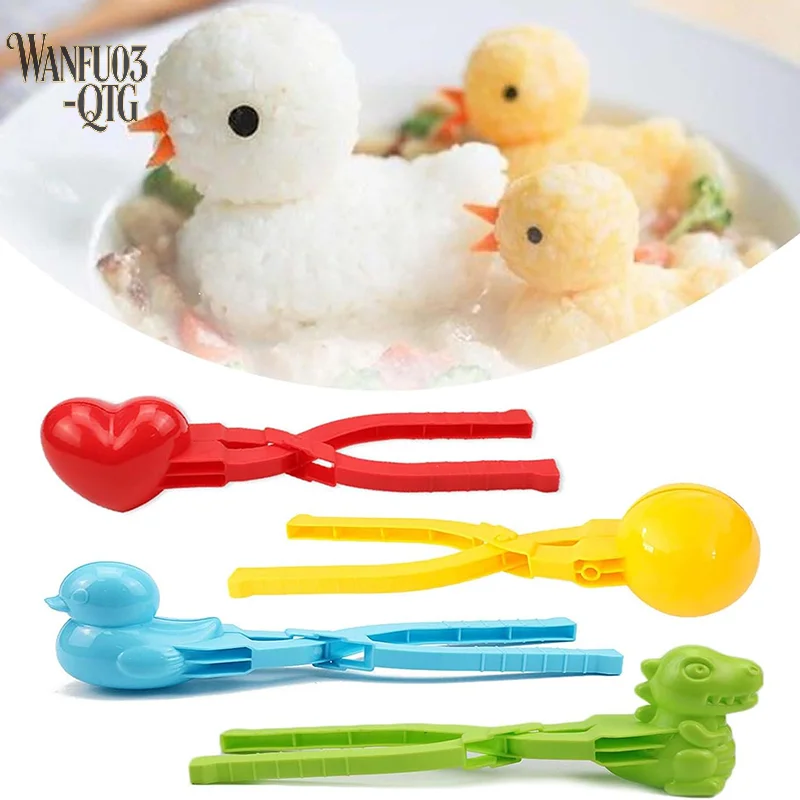 Molde de Arroz em Formato de Pato Fofo para Crianças, de Plástico, para Uso Externo, com Alça, para Fazer Bolinhos de Neve e Sushi - Oferta Imperdível
