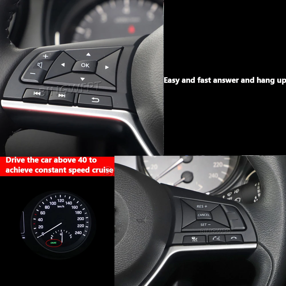 New Car Styling Cruise Control Steering Wheel Switch Button For Nissan Qashqai J11ZGL Serena C27 2018-2022