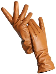 Guantes de cuero de textura Simple para mujer, guantes cálidos de piel de oveja, guantes de conducción delgada para mujer, invierno-2227