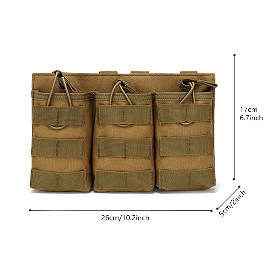 Bolsa MOLLE triple para artículos, radio de mano, almacenamiento AK/M4 - imagen 5