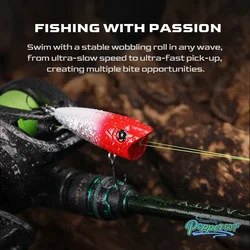 TSURINOYA 60F Popper Surface Fishing Lure RIPPLE 60mm 8.7g Break Water Chatterbait Bass Pike Topwater River Fishing Hard Bait