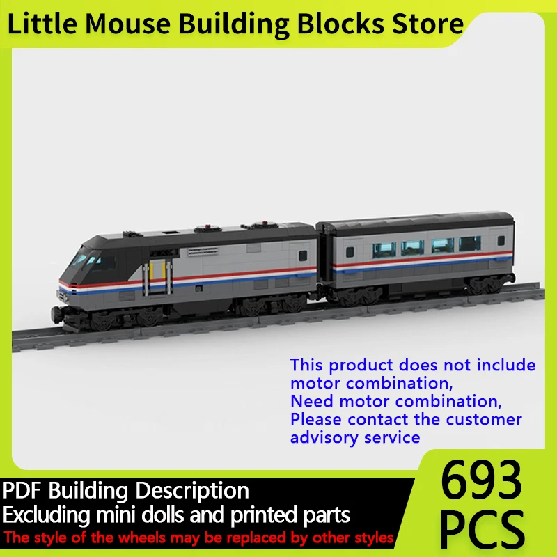

City Car Model MOC Building Bricks Metroliner Train Modular Technology Gifts Holiday Assemble Children Toys Suit