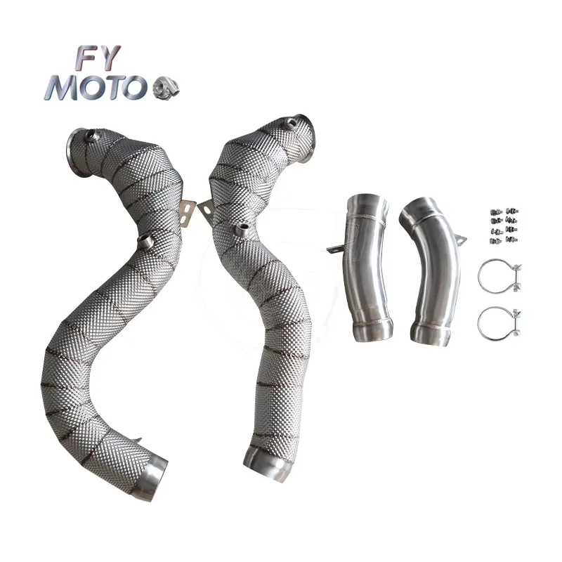 

For MERCED ES A MG GLC63 M177 2018+ Catted Downpipe with Heat Shield
