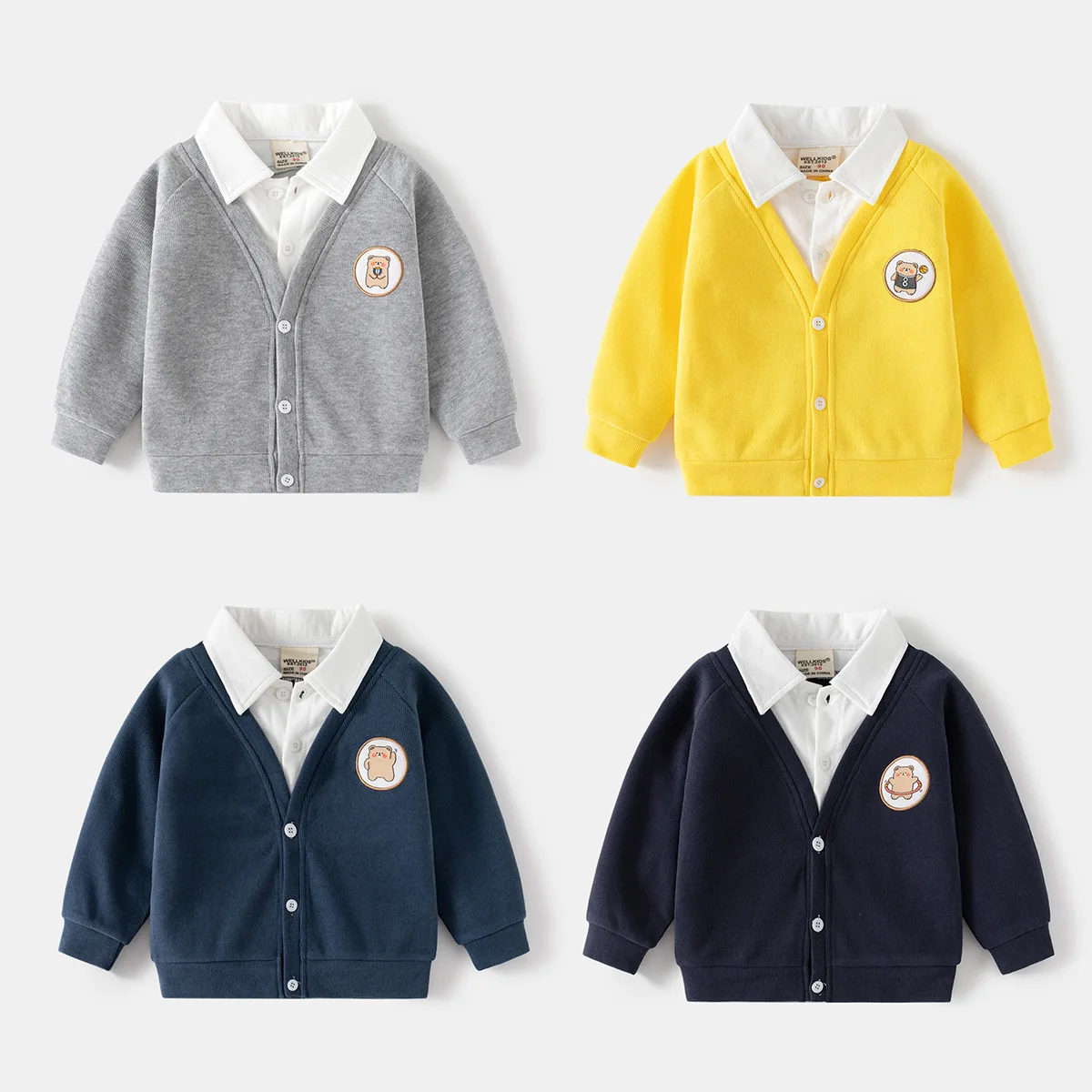 

Autumn New Jacket Children's Fashion Long Sleeve Hatless Jacket