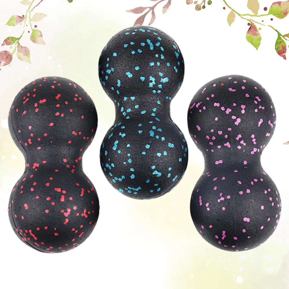 

3 Pcs Sole of Foot Scroll Wheel Fitness Massage Ball Spiky Balls Peanut Massager Back Roller