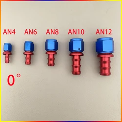 Universal AN4 AN6 AN8 AN10 AN12 Push-on Hose End Fittings Fuel Oil Cooler Hose Fitting 0 45 90 180 Degree Connection Adapter