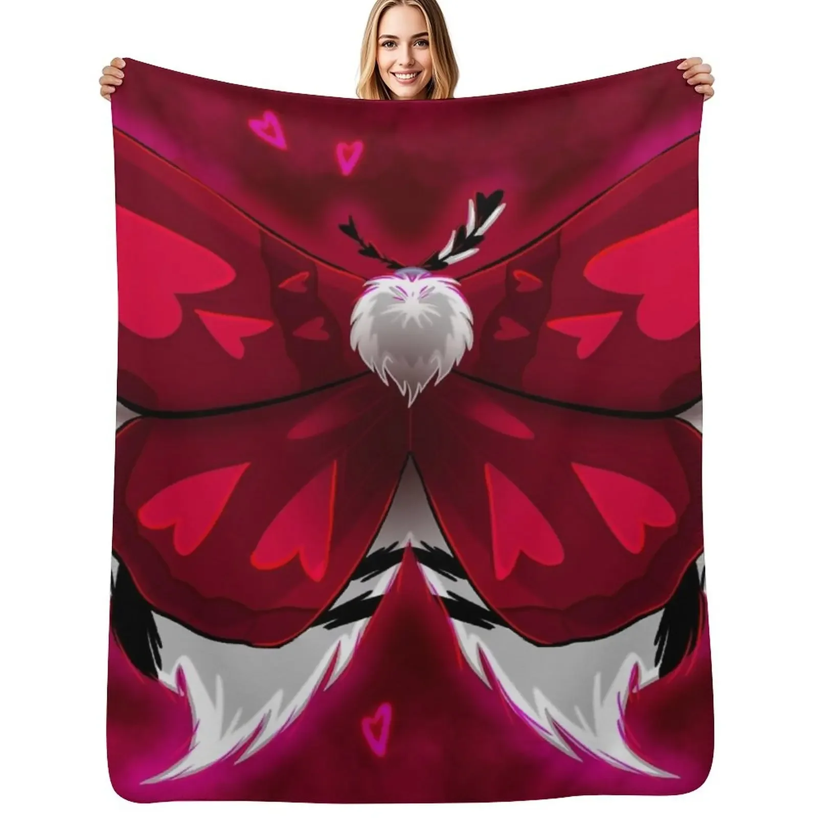 Valentino _ Moth Wing - Manta de piel sintética suave y cálida para cama