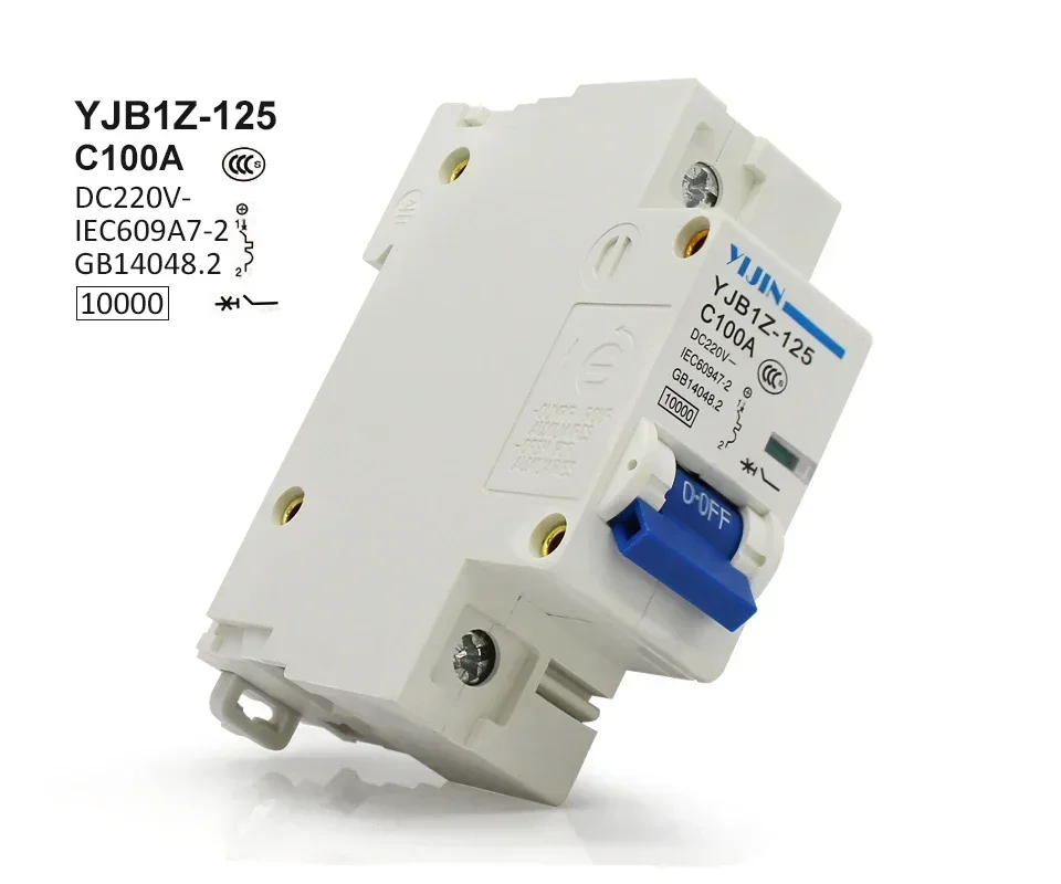 1P/2P Mini Circuit Breaker 100A 220V 440V Household Din Rail Mounting Cutout Miniature Household Air Switch DC MCB Special Offer