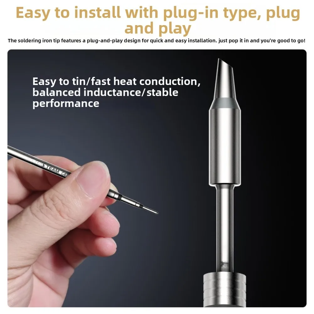 For Electronics Soldering C470 Soldering Tip Tool-free Magnetic Soldering Tip Soldering Iron Tip Round Tip Chisel Tip