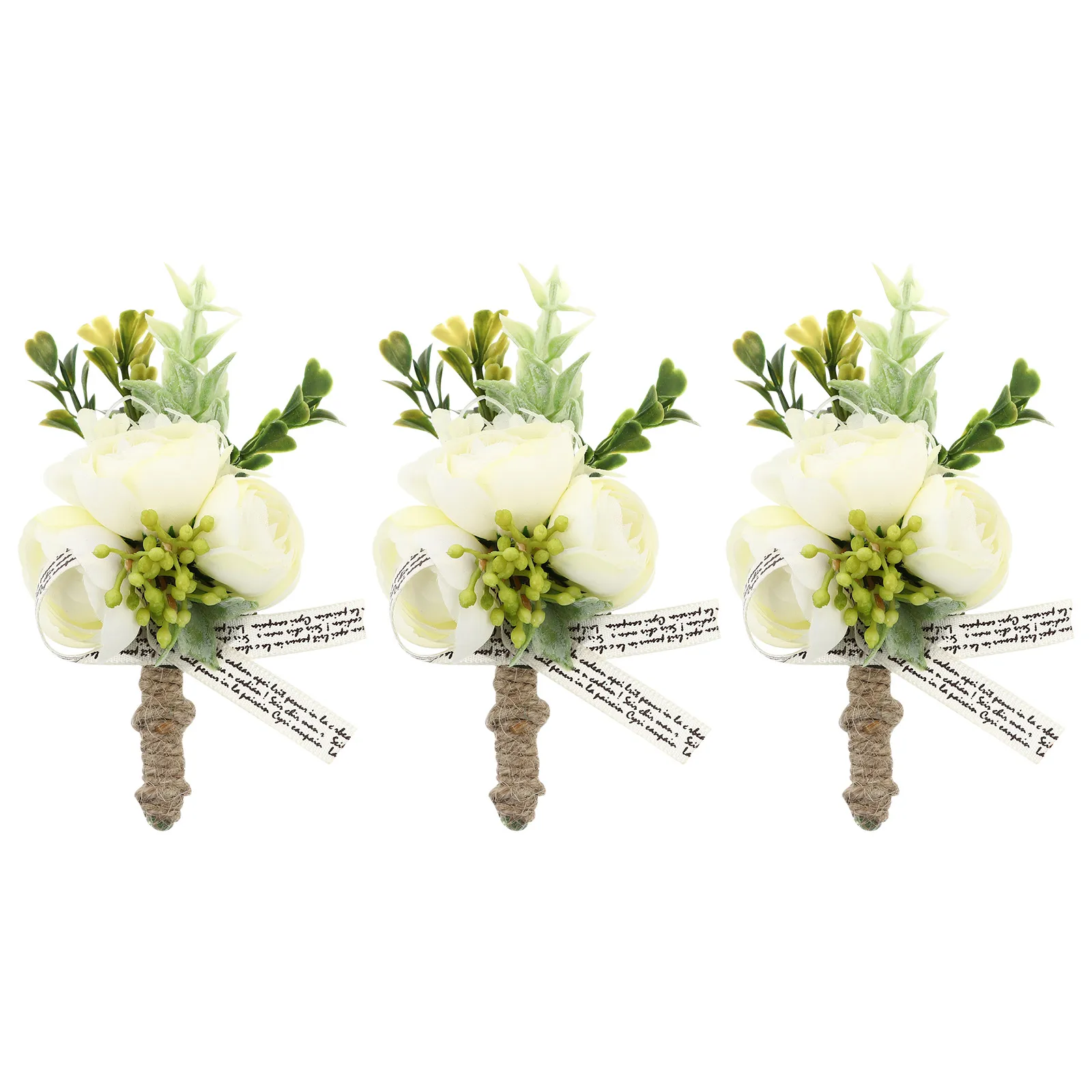

3 pcs Corsage Brooches Wedding Dress Brooches Elegant Breast Pins Artificial Roses Decorative Badges Fashionable Accessories