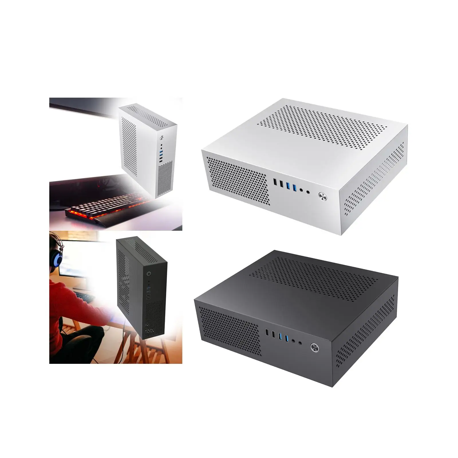 Computer Case Practical Professional Small Case for mATX24x24 Motherboard