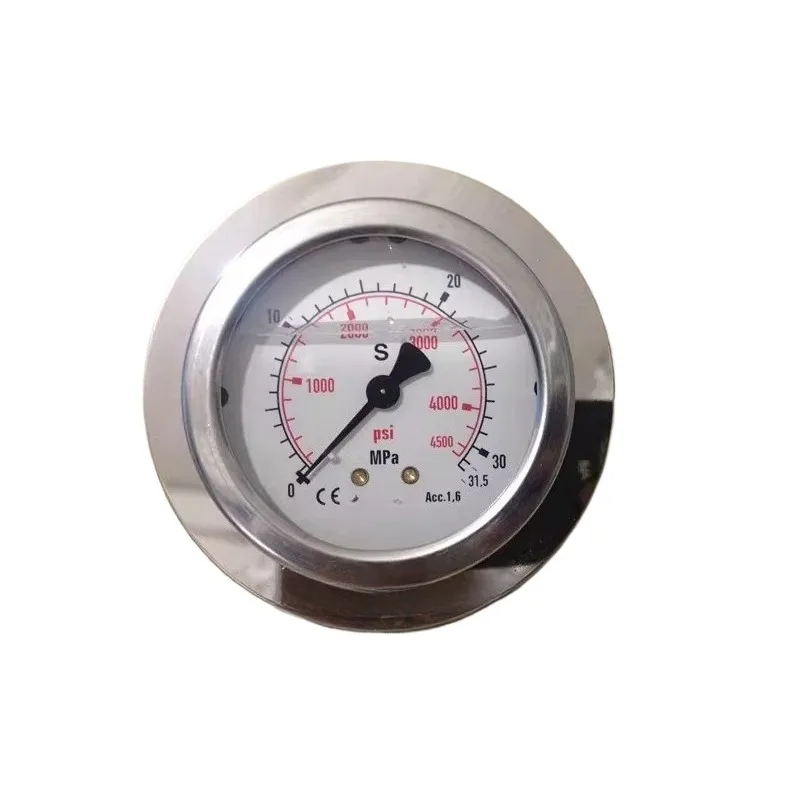 Injection Molding Machine Parts 0-31.5MPa Shock-Resistant Pressure Gauge Panel Mount Brand New Genuine for Haitian