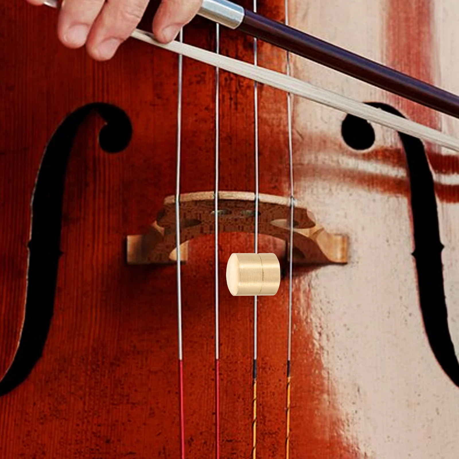 

Cello Wolf Tone Mute Metal String Dampener for Acoustic Cello Practice Tool Accessories Musicians Essential Gear