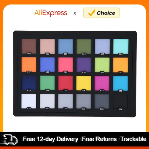 Prueba profesional de tarjetas de 24 colores para un uso superior de corrección de color digital para equilibrio de colores en tablero de paleta de colores de fotos