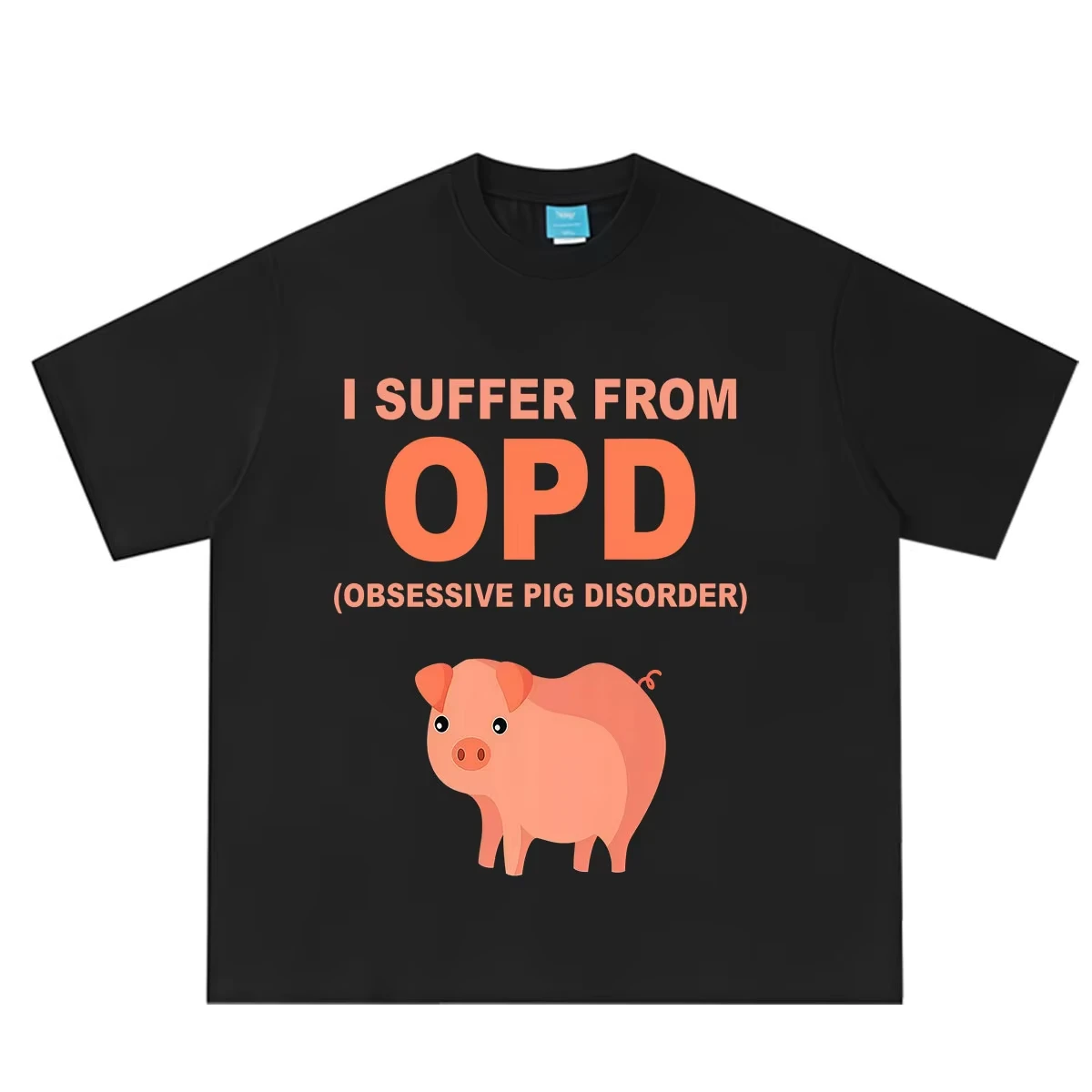 Cute Obsessive Pig Disorder Funny Pig Meme T-shirt Men Women Hip-hop T-shirts Summer Loose Casual Cotton Gothic Punk T-shirts