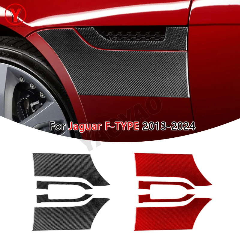 

For Jaguar F-TYPE 2013-2024 Real Carbon Fiber Front Mudguard Cover Car Interior Accessories