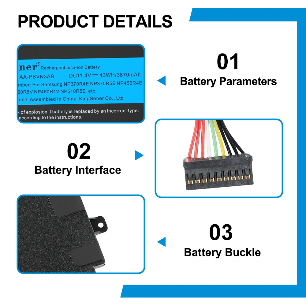 KingSener AA-PBVN3AB Batterie D\'ordinateur Portable Pour SAMSUNG NPino 0R4E NPino 0R5E NPino 0R5V NP450R4E NP450R5E NP450R4V NP450R5V NP470R5E