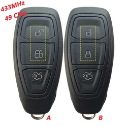 AK018056 PN F1ET15K601AE originale per Ford Focus C-Max Kuga Fiesta 2016 + Smart Key 3 pulsanti 433MHz 49 Chip ID FCC KR5876268