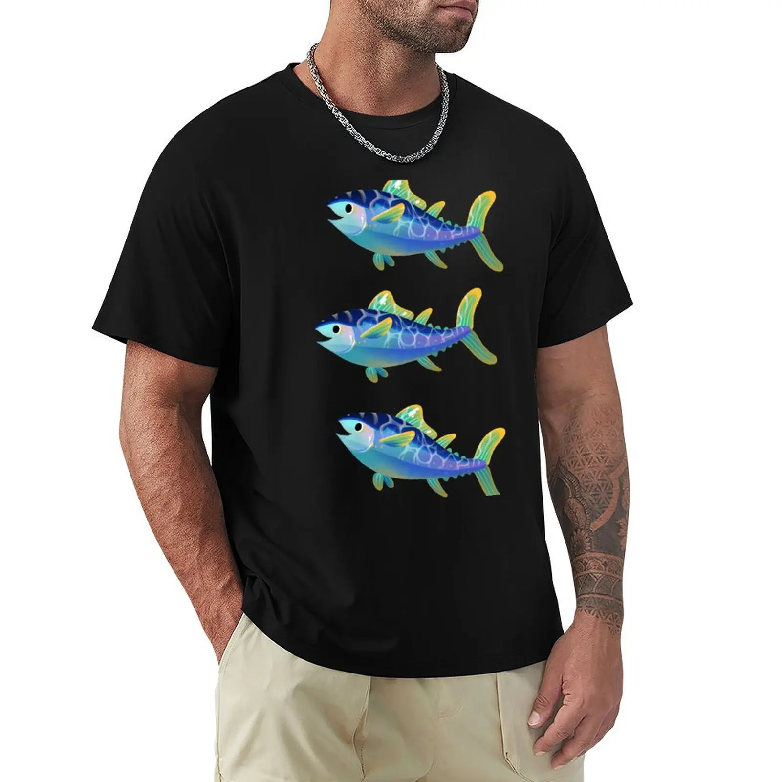 Atlantic Bluefin Tuna T-Shirt man t shirt topping oversizeds anime shirts men