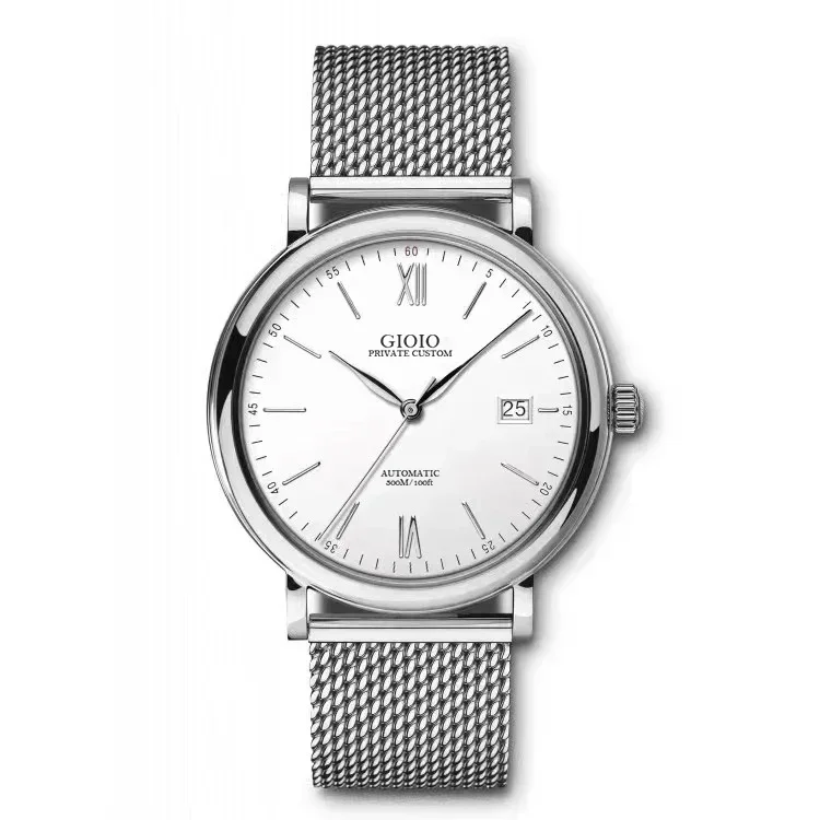 

Роскошные Новые Мужские автоматические механические часы белые черные римские спортивные часы