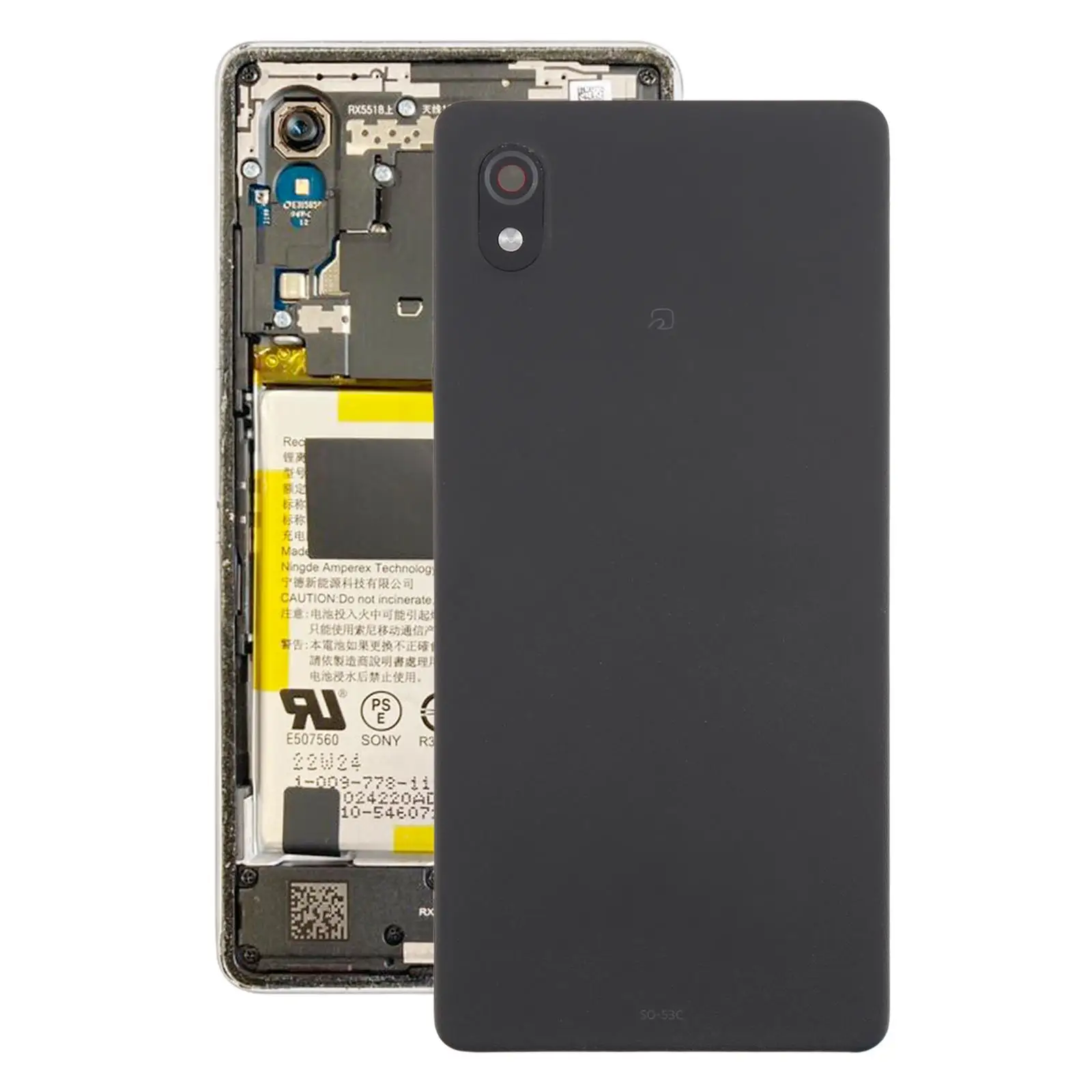 

Back Cover for Sony Xperia Ace III with Camera Lens Cover Phone Parts Rear Housing Case Repair Replacement