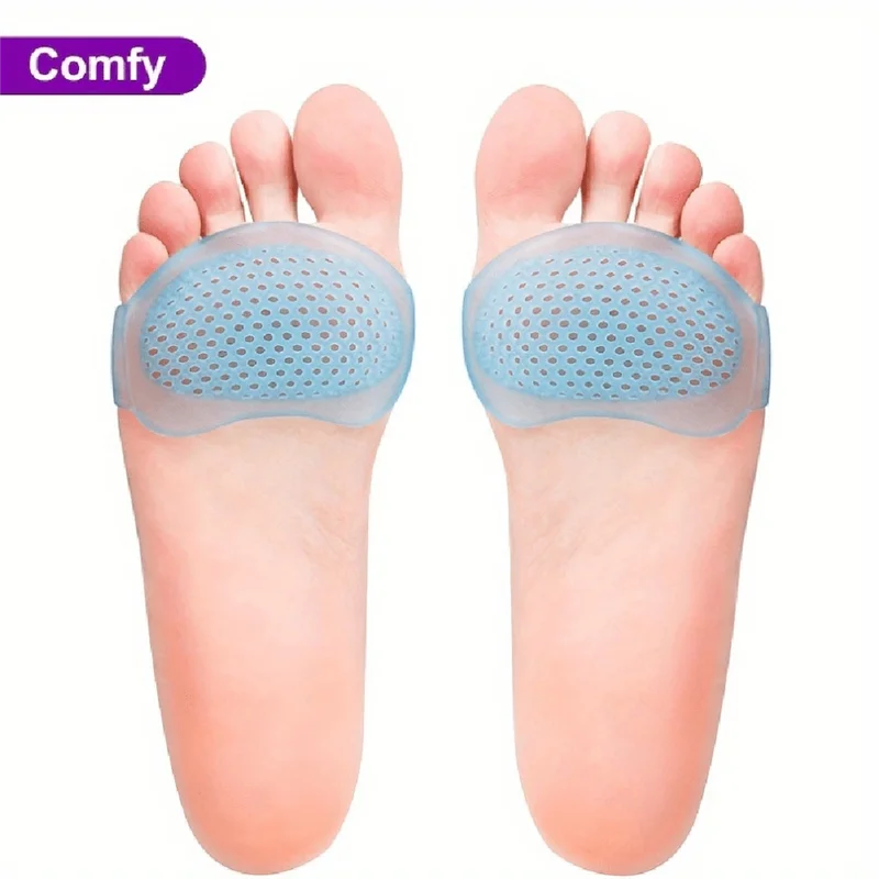 Silicone For Foot Arch Support And Pain Relief Pads-Metatarsal Design, 1Pair-Hand Wash Only, Ideal For Running