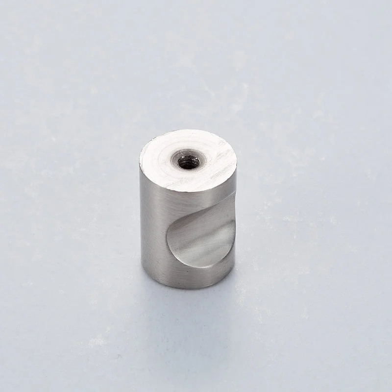 Aluminum Furniture Drawer Knob Cylinder Round Matt Silver Cabinet Closet Dresser Wardrobe Cupboard Kitchen Door Pull Handle Knob image 3