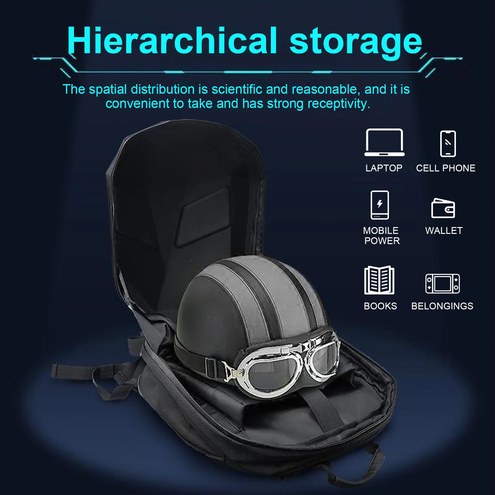 Mochila impermeable con pantalla Led para motocicleta, bolsa de viaje para montar en moto, almacenamiento para viaje y Camping