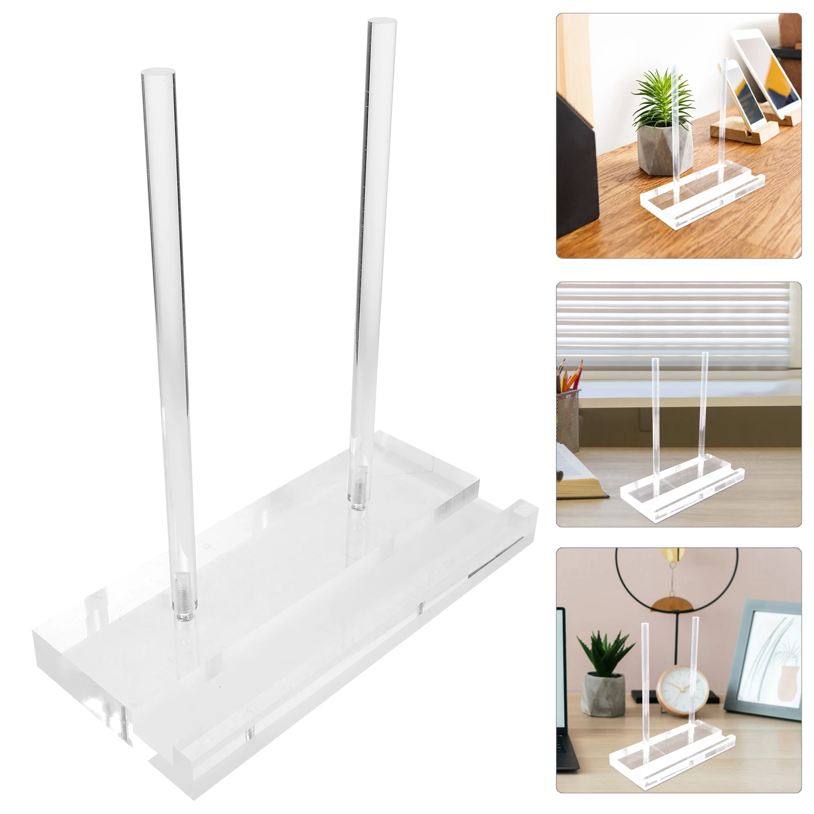 

Acrylic Display Stand Menu Cookbook Storage Kitchen Decor for Counter Desktop Holder Tabletop Rack