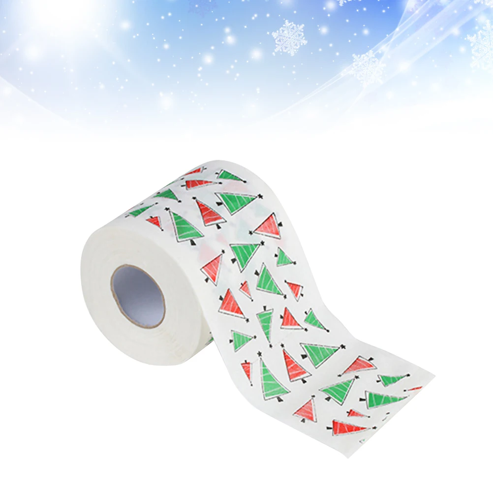 

Christmas Themed Tissue Roll Cartoon Printed Toilet Paper Festival Paper Towel for Kitchen Bathroom (Christmas Tree)