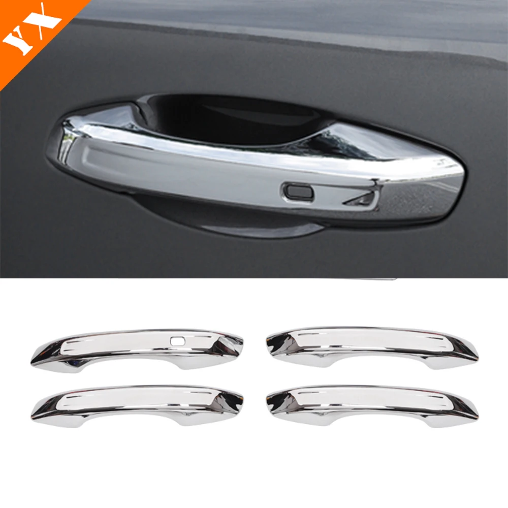 For Changan CS55 Plus 2 Gen Accessories 2022-2024 Carbon Chrome Car Side Door Knob Protector Door Handle Frame Cover Garnish