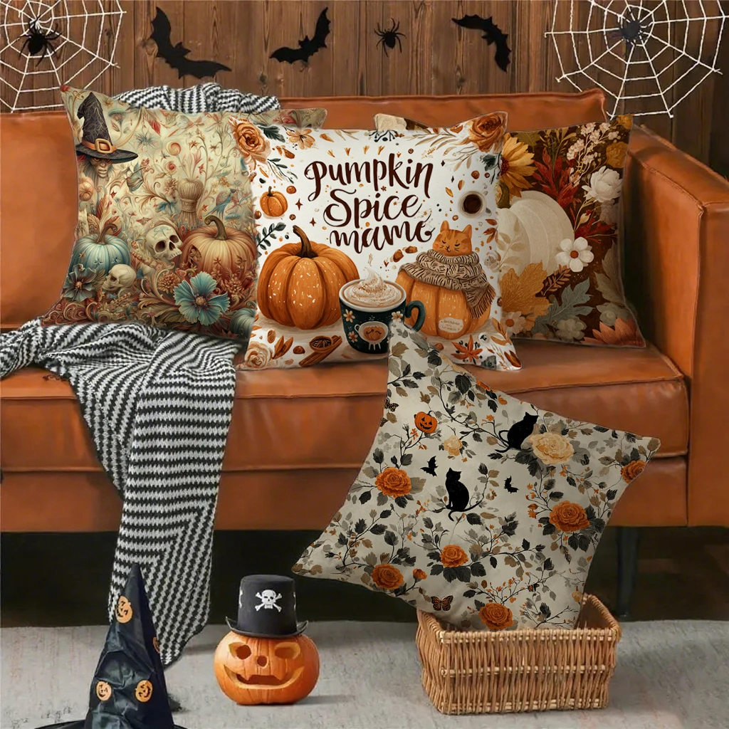 Pumpkin Spice Magic PillowcaseSuitable for sofa car bedroom decorative cushion cover pillow cover