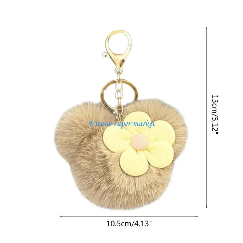 090B Plush Keychain Backpack Hanging Ornament Lovely for Key Ring Handbag Decoration Accessories Car for Key Pendant Gir