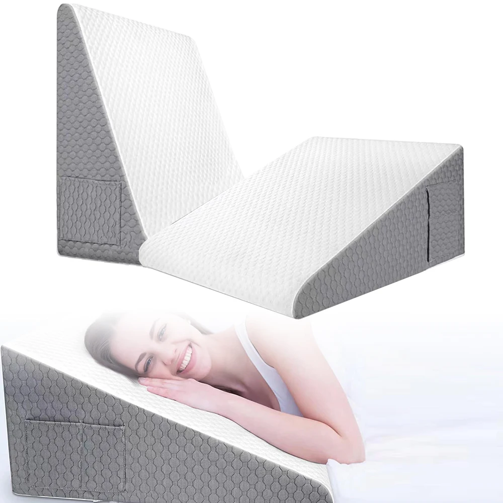 Neck Support Bed Wedge Pillow Feet Cushion Seat Backrest for Sleeping After Surgery Triangle Removable Washable