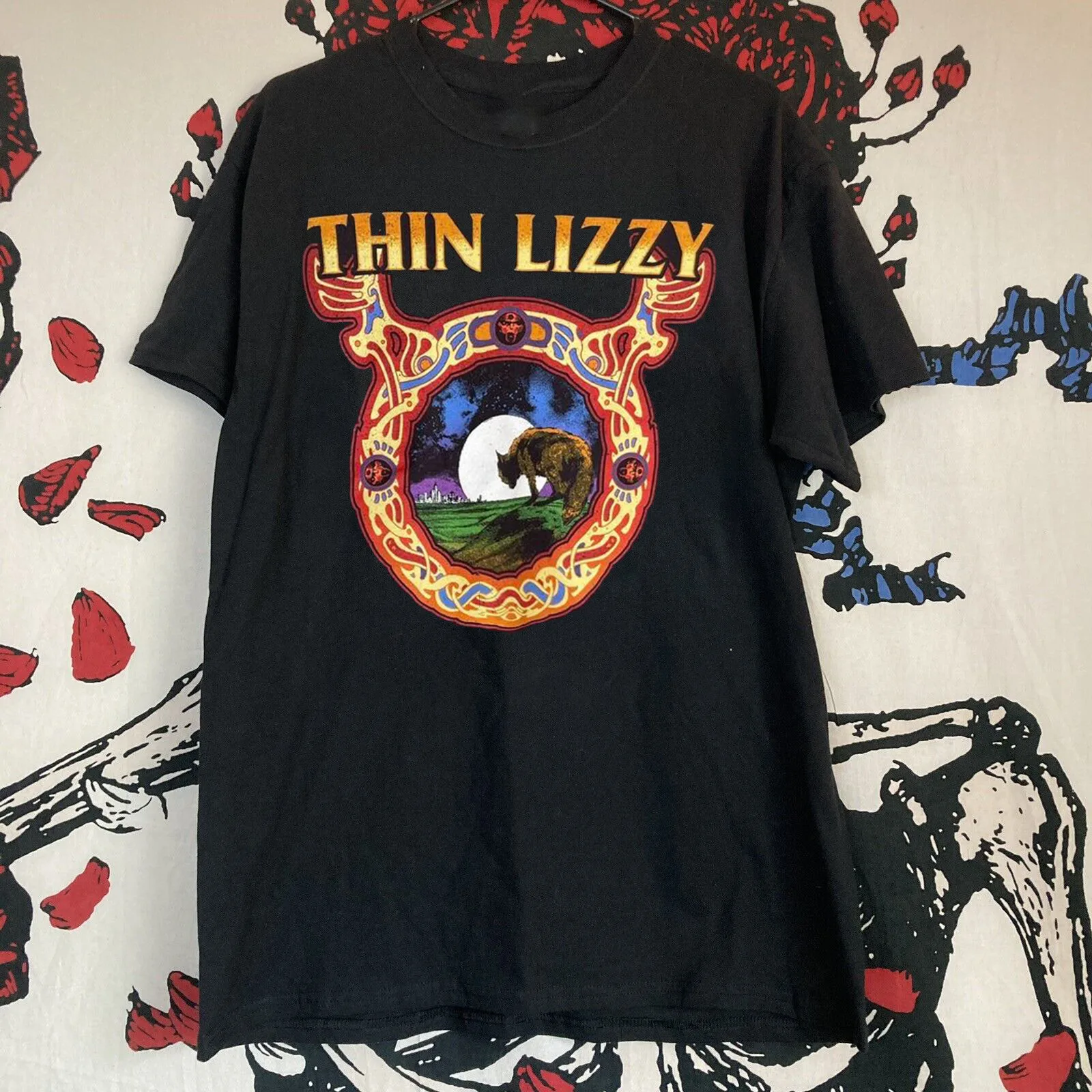 

Thin Lizzy Band Tour Concert Short Sleeve Adult T-Shirt S To 2345XL BO206