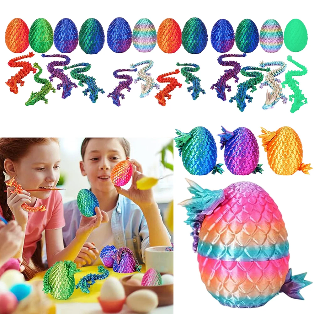 4 قطعة ثلاثية الأبعاد مطبوعة توضيح التنين تمثال مرنة مفصلية تململ نموذج المنقولة المشتركة التنين نموذج لعشاق التنين