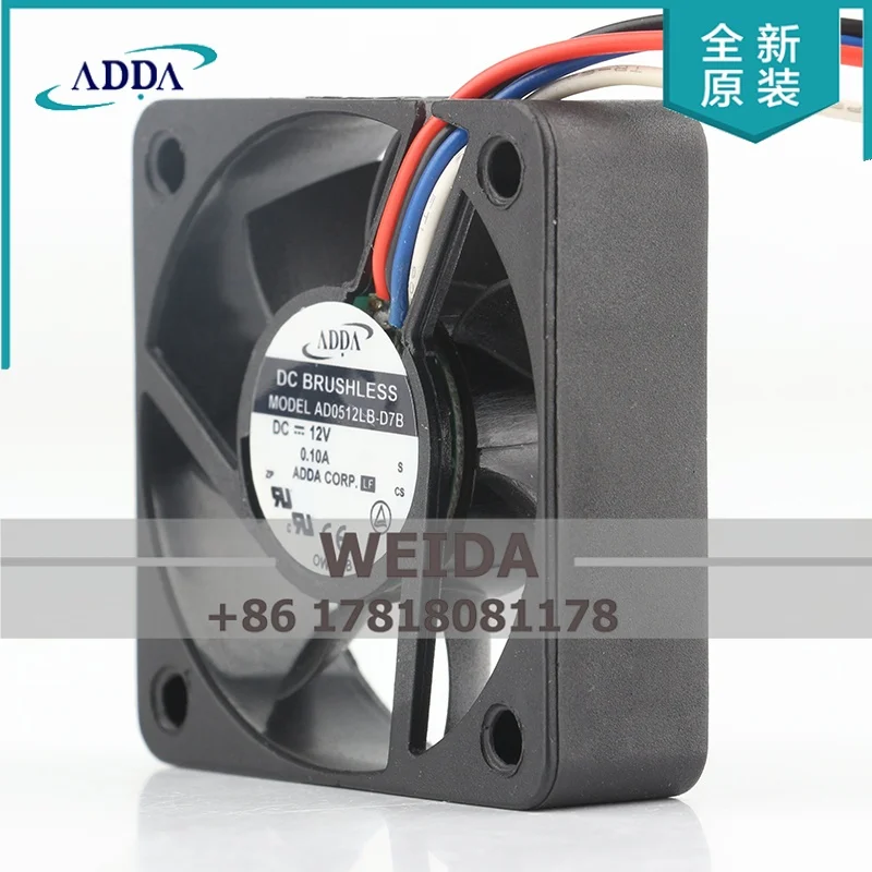Cooling fan ADDA 24V 48V 5015 5CM 50X50X15MM temperature control chassis Speed adjustment AD5012LB-D7B 4-wire DC 12V 0.10A AC EC