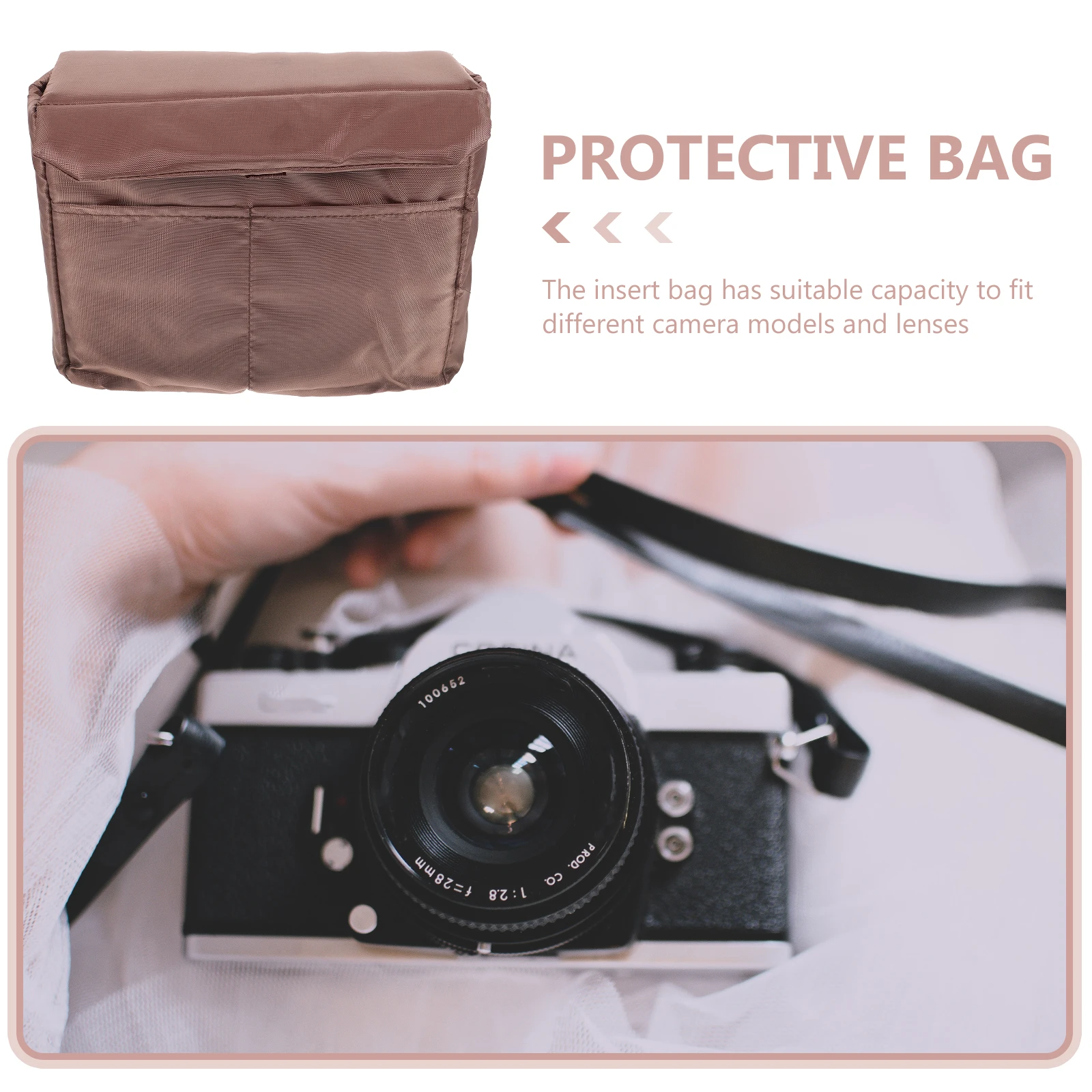 

Camera Insert Bag 15.6X10.2X2.8Inch Wear Resistant Nylon Padded Organizer For Dslr Cameras Backpack Divider Portable Case Small
