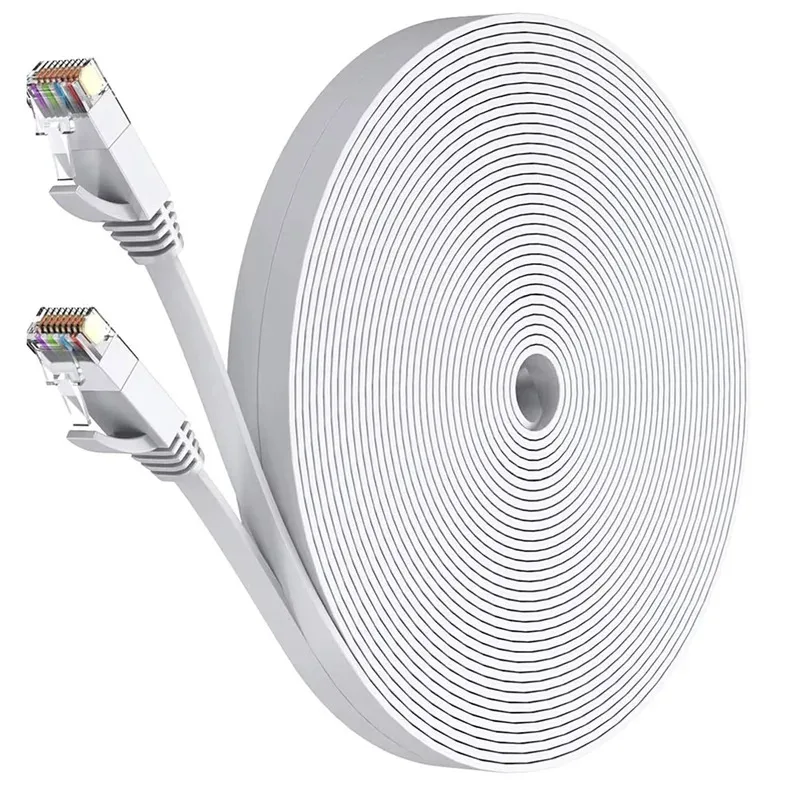 0.5-30 متر Cat6 كابل إيثرنت جيجابت عالي السرعة 1000Mbps كابل الإنترنت RJ45 محمية شبكة LAN الحبل لأجهزة الكمبيوتر المحمول راوتر الكمبيوتر PS5