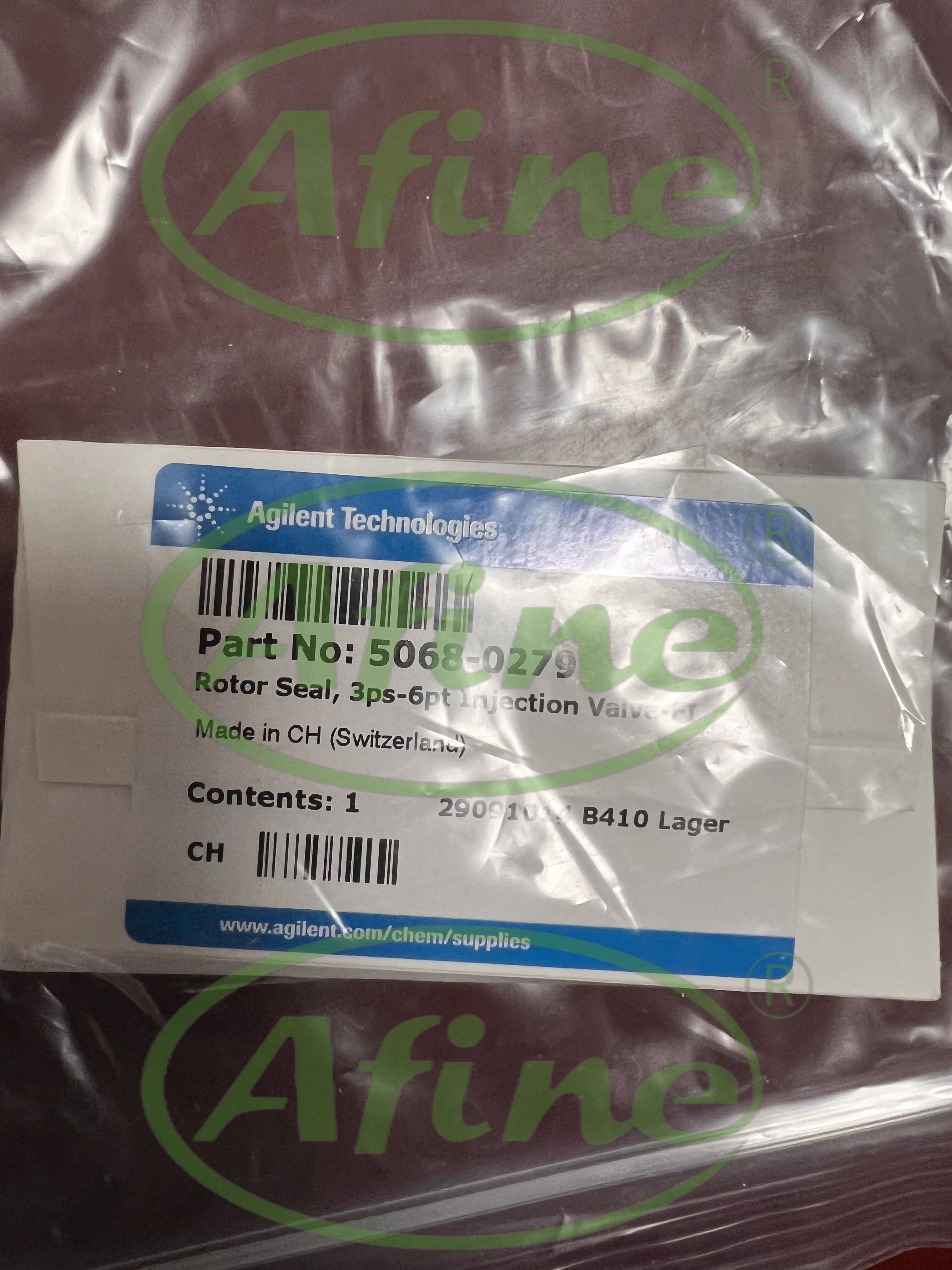 

AFINE Agilent Rotor Seals: 5068-0279 6 Port DL C72-Valve (1260 Infinity II/III SFC); 5068-0052 600 Bar Manual Injector