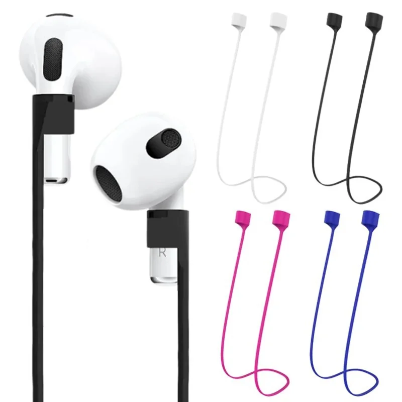 Magnetic Anti-lost Rope Strap Silicone Earphones String For Airpods 4 3 2 1 Wireless Bluetooth Headphone Neck Straps Accessories
