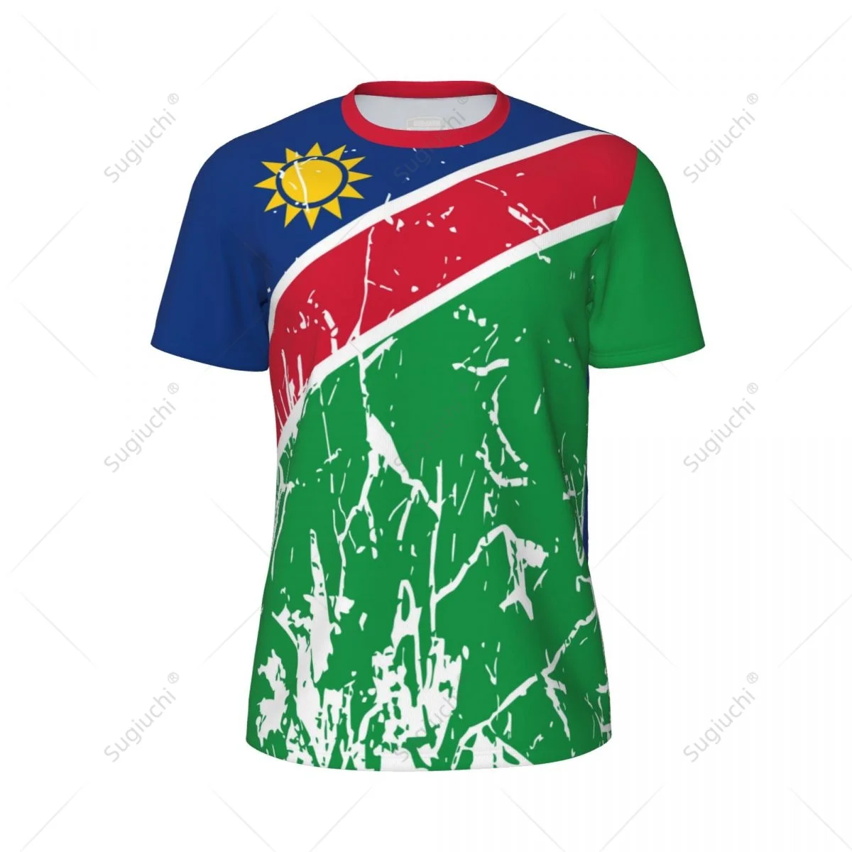 Exclusive design Namibia Flag Grain 3D Printed Men For Running Bike Soccer Tennis Fitness Sports tshirt Mesh Fans Short T-shirt