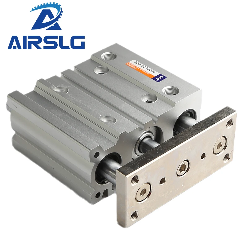 MGPL AFR Brand Pneumatic Compact Guide Cylinder MGPL12 MGPL16 MGPL20 MGPL25 MGPL32 MGPL40 MGPL50 MGPL63 MGPL80 Stroke 10-400MM