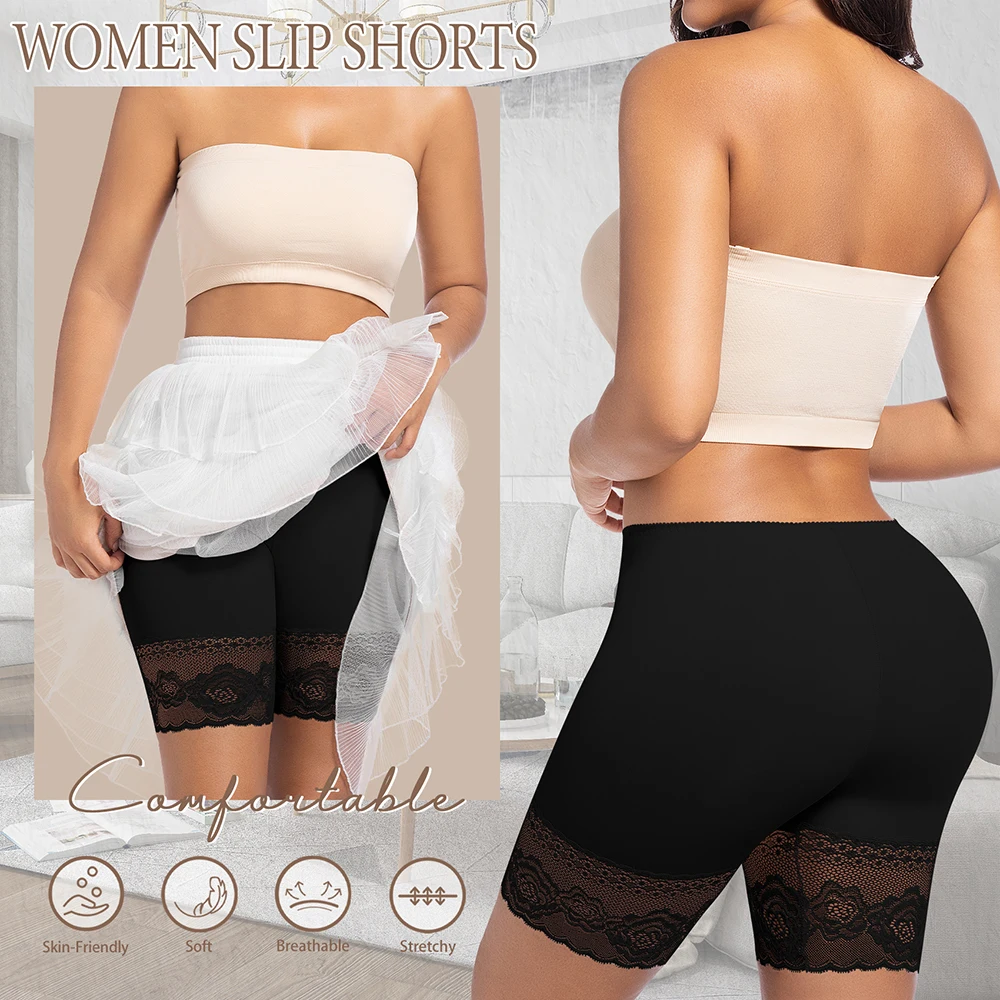 ชุดชั้นในสตรีกางเกงขาสั้นภายใต้กระโปรงกางเกง Anti Chafing ต้นขาสูงกางเกงนักมวยป้องกันแรงเสียดทานเซ็กซี่สั้นกางเกง