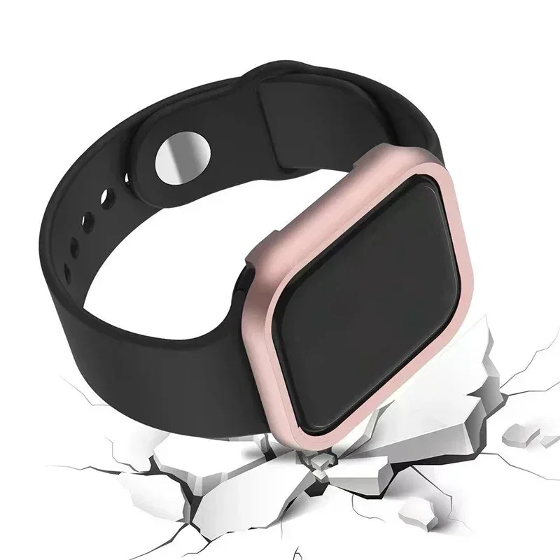 ل iWatch SE سلسلة 10 9 8 7 حالات الألومنيوم الذهب اكسسوارات ل أبل ساعة حافظة 46 مللي متر 42 مللي متر المصد المعدني الغطاء الواقي الإطار