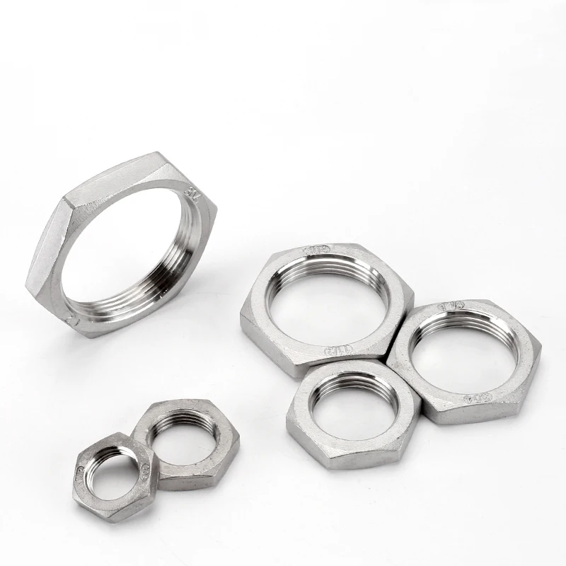 

Hex Lock Nut 1/4"3/8"1/2"3/4"1"1-1/4"1-1/2"2" BSP Female Thread Pipe Fitting Connector Adapter Coupler 304 Stainless Steel Joint