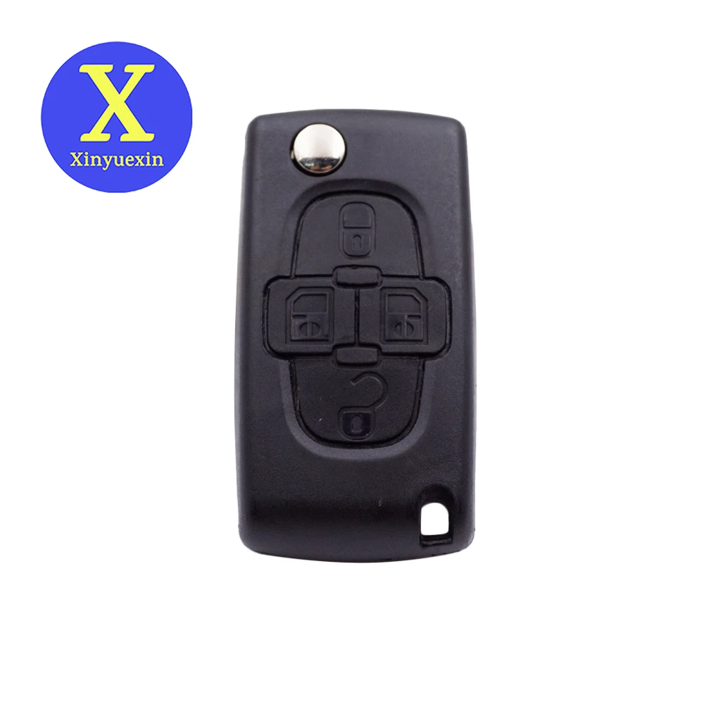 

Xinyuexin пульт дистанционного управления 4 кнопки FSK 433 МГц ID46 чип для Peugeot 1007 для Citroen C8 Auto Flip с лезвием VA2 HU83 2 шт./лот